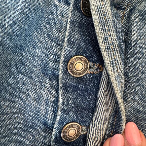 Free People We the Free Boyfriend Button Fly Slouchy Denim Jeans Size 27 - Picture 6 of 8